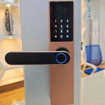 Wooden Door Fingerprint Lock Graffiti Pass (Modelo: N-3109)
