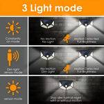 Foco Solar 100 LED IP65 con Sensor de Movimiento — 3 Modos Jardín y Exterior
