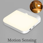 Luz LED USB con Sensor de Movimiento para Gabinete y Armario — Recargable Sin Cables