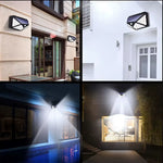 Foco Solar 100 LED IP65 con Sensor de Movimiento — 3 Modos Jardín y Exterior