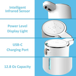 Dispensador de Jabón Automático con Sensor y Espuma Recargable (Modelo: N-2741)