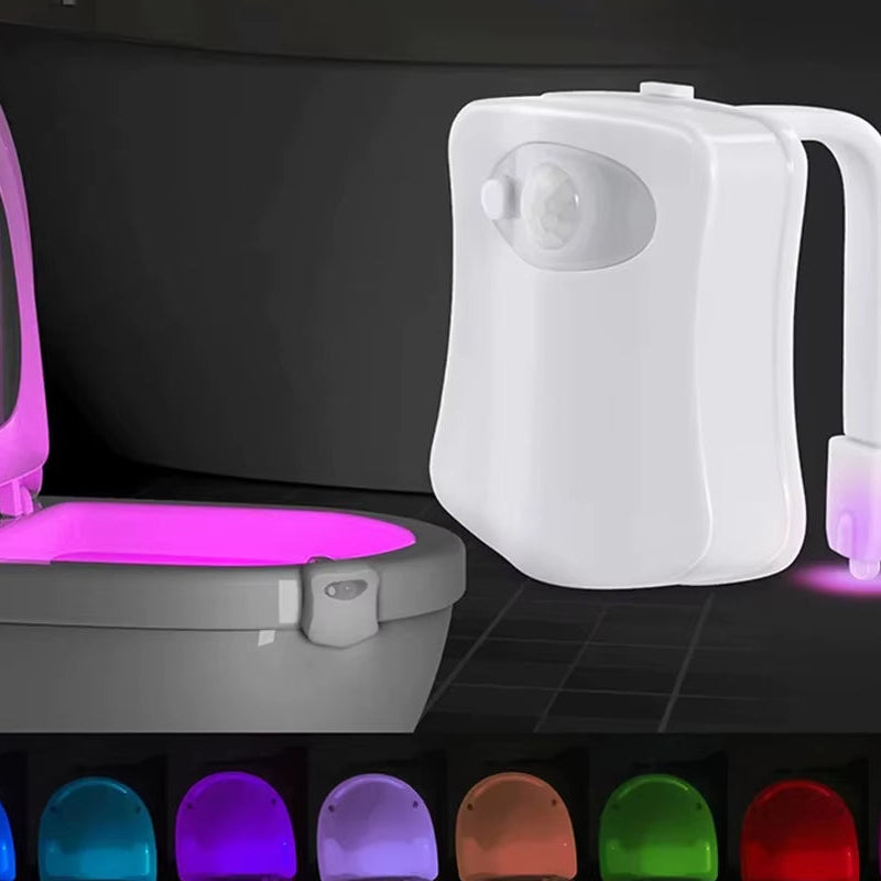 Luz Ambiente RGB para Baño con Sensor de Movimiento — 8 Colores WC