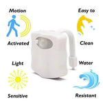 Luz Ambiente RGB para Baño con Sensor de Movimiento — 8 Colores WC