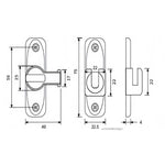 Cerrojo de Seguridad para Puertas de 90/180 Grados