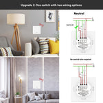 Apagador Inteligente de Pared Zigbee Tuya — Tipo Pulsador Con/Sin Neutro