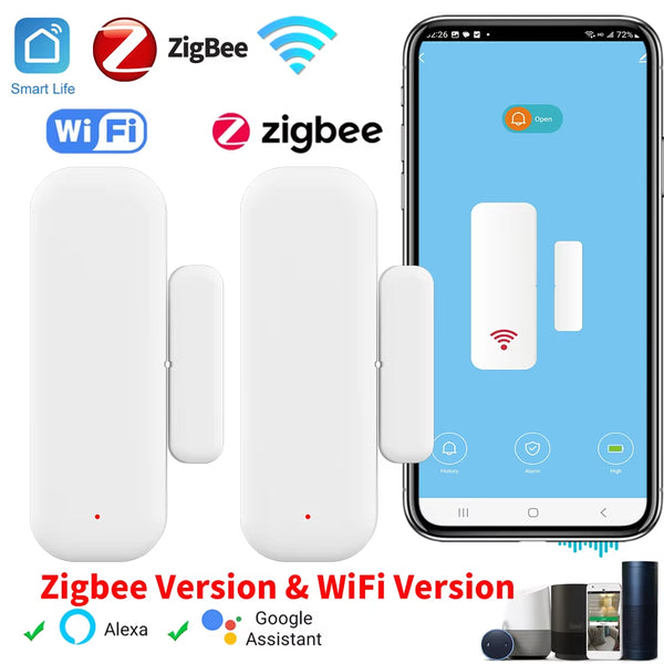 Tuya WiFi/Zigbee Door and Window Sensor — Real-Time Alerts