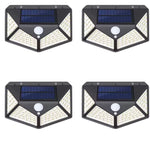 Foco Solar 100 LED IP65 con Sensor de Movimiento — 3 Modos Jardín y Exterior