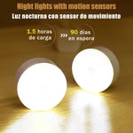 Luz Nocturna LED Recargable con Sensor de Movimiento y Sujecion Magnética