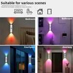 Luz Nocturna LED Doble Cabezal RGB Recargable — Sensor de Movimiento Magnética