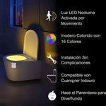 Luz Ambiente RGB para Baño con Sensor de Movimiento — 8 Colores WC