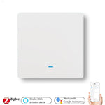 Apagador Inteligente de Pared Zigbee Tuya — Tipo Pulsador Con/Sin Neutro