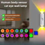 Luz Nocturna LED Doble Cabezal RGB Recargable — Sensor de Movimiento Magnética
