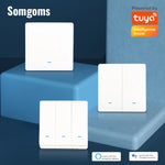 Apagador Inteligente de Pared Zigbee Tuya — Tipo Pulsador Con/Sin Neutro