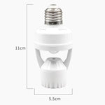 Adaptador E27 con Sensor PIR de Movimiento — Encendido Automático 110V/220V