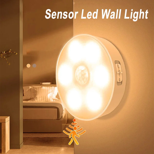Luz LED USB con Sensor de Movimiento para Gabinete y Armario — Recargable Sin Cables