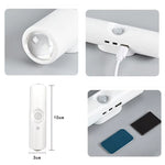 Luz Nocturna LED Doble Cabezal RGB Recargable — Sensor de Movimiento Magnética