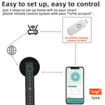 Pomo Biométrico Bluetooth Tuya — 5 Métodos de Acceso para Recámara y Oficina