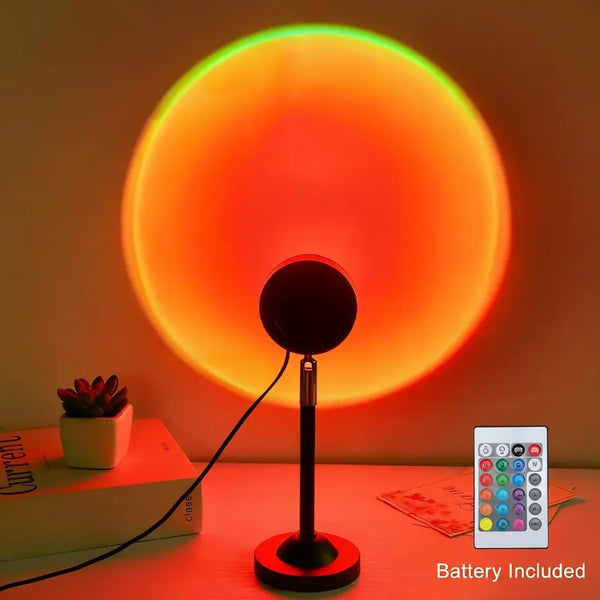 Proyector de Lámpara Sunset RGB con Control Remoto