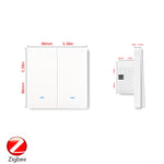 Apagador Inteligente de Pared Zigbee Tuya — Tipo Pulsador Con/Sin Neutro