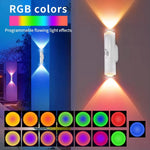 Luz Nocturna LED Doble Cabezal RGB Recargable — Sensor de Movimiento Magnética