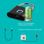 Candado Biométrico con Huella Digital USB Type-C IP65 — KERUI